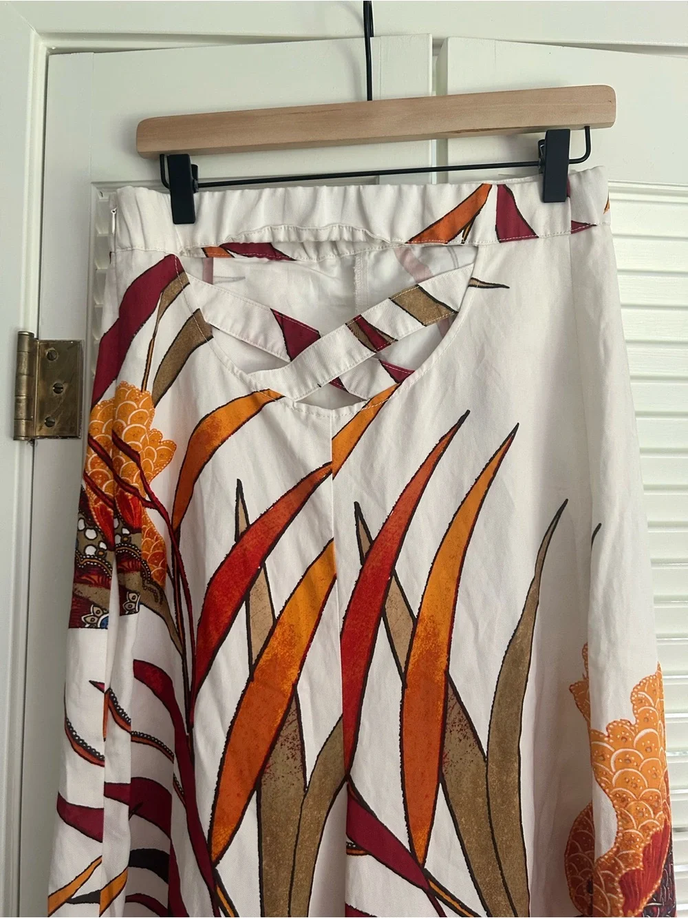Anthropologie Strapless Maxi Jumpsuit Wide Leg Boho Size 4 Resort Botanical - Picture 6 of 8